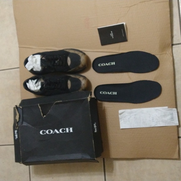 Coach men's Collection C152 Tech Runner style Size12 Color khaki/Black - Picture 7 of 11